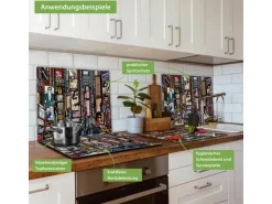 Banjado Herdabdeckplatte Glas 1 Teilig 60x52CM Schneidebrett Herdabdeckung Mit Motiv New York Show