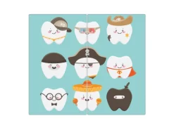 Banjado Herdabdeckplatte Glas 2 Teilig Je 30x52CM Schneidebrett Herdabdeckung Mit Motiv Neun Zähne