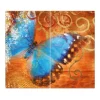 Banjado Herdabdeckplatte Glas 2 Teilig Je 30x52CM Schneidebrett Herdabdeckung Mit Motiv Schmetterling