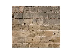 Banjado Herdabdeckplatte Glas 1 Teilig 60x52CM Schneidebrett Herdabdeckung Mit Motiv Steinwand Antik