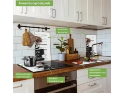 Banjado Herdabdeckplatte Glas 2 Teilig Je 30x52CM Schneidebrett Herdabdeckung Mit Motiv Bad Dog Jack Russel