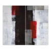 Banjado Herdabdeckplatte Glas 2 Teilig Je 30x52CM Schneidebrett Herdabdeckung Mit Motiv Abstrakt Rot