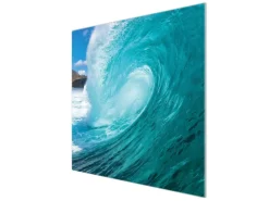 Banjado Herdabdeckplatte Glas 1 Teilig 60x52CM Schneidebrett Herdabdeckung Mit Motiv Perfekte Welle