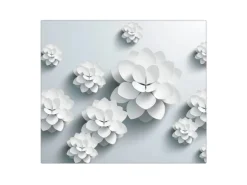 Banjado Herdabdeckplatte Glas 1 Teilig 60x52CM Schneidebrett Herdabdeckung Mit Motiv Papier Lotus