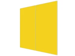 Banjado Herdabdeckplatte Glas 2 Teilig Je 30x52CM Schneidebrett Herdabdeckung Mit Motiv Sonnengelb