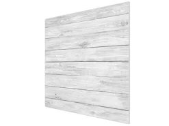 Banjado Herdabdeckplatte Glas 1 Teilig 60x52CM Schneidebrett Herdabdeckung Mit Motiv Weiß Gebeizt