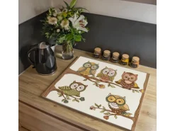 Banjado Herdabdeckplatte Glas 1 Teilig 60x52CM Schneidebrett Herdabdeckung Mit Motiv Zehn-Augen-Prinzip