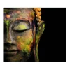 Banjado Herdabdeckplatte Glas 1 Teilig 60x52CM Schneidebrett Herdabdeckung Mit Motiv Bunter Buddha