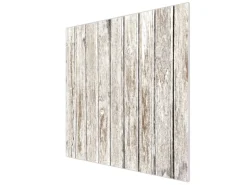 Banjado Herdabdeckplatte Glas 1 Teilig 60x52CM Schneidebrett Herdabdeckung Mit Motiv Weißes Holz