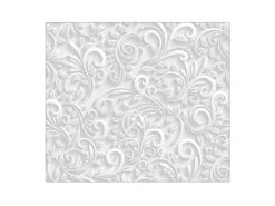 Banjado Herdabdeckplatte Glas 1 Teilig 60x52CM Schneidebrett Herdabdeckung Mit Motiv White Swirl