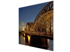 Banjado Herdabdeckplatte Glas 1 Teilig 60x52CM Schneidebrett Herdabdeckung Mit Motiv Köln