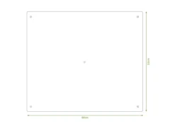 Banjado Herdabdeckplatte Glas 1 Teilig 60x52CM Schneidebrett Herdabdeckung Mit Motiv Postbote Jack Russel