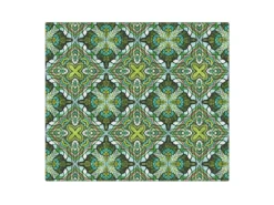 Banjado Herdabdeckplatte Glas 1 Teilig 60x52CM Schneidebrett Herdabdeckung Mit Motiv Grünes Muster