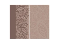 Banjado Herdabdeckplatte Glas 2 Teilig Je 30x52CM Schneidebrett Herdabdeckung Mit Motiv Muster Blätter