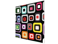 Banjado Herdabdeckplatte Glas 2 Teilig Je 30x52CM Schneidebrett Herdabdeckung Mit Motiv Retro