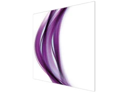 Banjado Herdabdeckplatte Glas 1 Teilig 60x52CM Schneidebrett Herdabdeckung Mit Motiv Violet Element