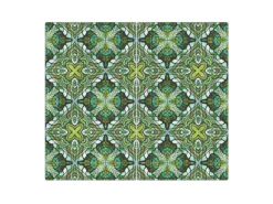 Banjado Herdabdeckplatte Glas 2 Teilig Je 30x52CM Schneidebrett Herdabdeckung Mit Motiv Grünes Muster