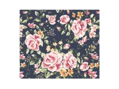 Banjado Herdabdeckplatte Glas 1 Teilig 60x52CM Schneidebrett Herdabdeckung Mit Motiv Rosen Auf Anthrazit