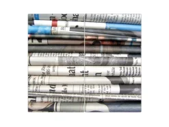 Banjado Herdabdeckplatte Glas 2 Teilig Je 30x52CM Schneidebrett Herdabdeckung Mit Motiv Zeitungen