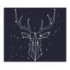 Banjado Herdabdeckplatte Glas 1 Teilig 60x52CM Schneidebrett Herdabdeckung Mit Motiv Sternbild Hirsch
