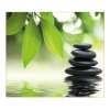 Banjado Herdabdeckplatte Glas 1 Teilig 60x52CM Schneidebrett Herdabdeckung Mit Motiv Steine&Relax