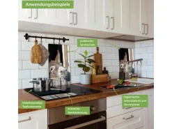 Banjado Herdabdeckplatte Glas 2 Teilig Je 30x52CM Schneidebrett Herdabdeckung Mit Motiv Nicki