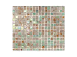 Banjado Herdabdeckplatte Glas 1 Teilig 60x52CM Schneidebrett Herdabdeckung Mit Motiv Grüne Fliesen