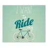 Banjado Herdabdeckplatte Glas 1 Teilig 60x52CM Schneidebrett Herdabdeckung Mit Motiv I Want To Ride My Bike