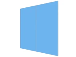 Banjado Herdabdeckplatte Glas 2 Teilig Je 30x52CM Schneidebrett Herdabdeckung Mit Motiv Pastellblau