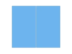 Banjado Herdabdeckplatte Glas 2 Teilig Je 30x52CM Schneidebrett Herdabdeckung Mit Motiv Pastellblau