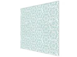 Banjado Herdabdeckplatte Glas 1 Teilig 60x52CM Schneidebrett Herdabdeckung Mit Motiv Muster Getupft Blau