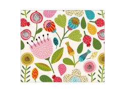 Banjado Herdabdeckplatte Glas 1 Teilig 60x52CM Schneidebrett Herdabdeckung Mit Motiv Rosa Kelch Hell