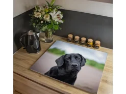 Banjado Herdabdeckplatte Glas 1 Teilig 60x52CM Schneidebrett Herdabdeckung Mit Motiv Paolo