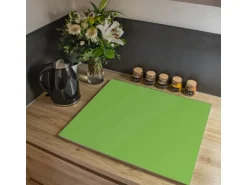 Banjado Herdabdeckplatte Glas 1 Teilig 60x52CM Schneidebrett Herdabdeckung Mit Motiv Limettengrün