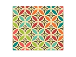 Banjado Herdabdeckplatte Glas 1 Teilig 60x52CM Schneidebrett Herdabdeckung Mit Motiv Diamant Muster