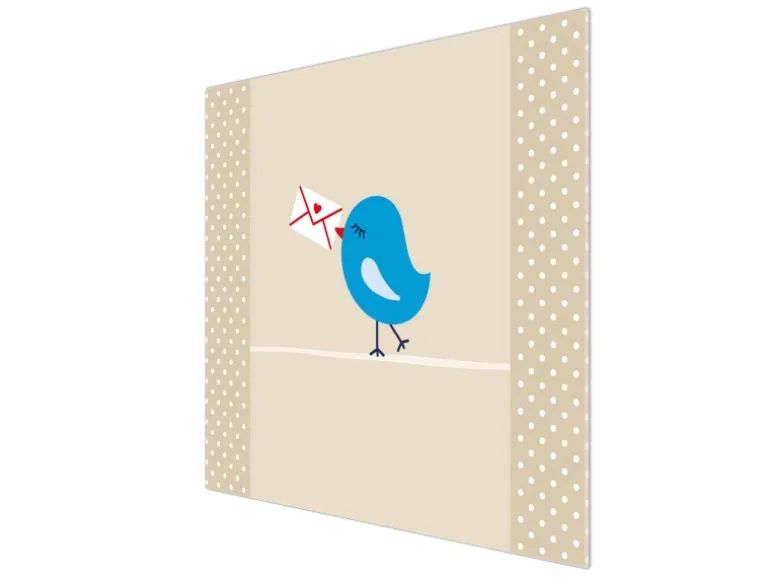 Banjado Herdabdeckplatte Glas 1 Teilig 60x52CM Schneidebrett Herdabdeckung Mit Motiv Liebesbrief