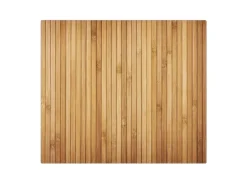 Banjado Herdabdeckplatte Glas 1 Teilig 60x52CM Schneidebrett Herdabdeckung Mit Motiv Bambusholz