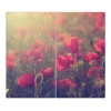 Banjado Herdabdeckplatte Glas 2 Teilig Je 30x52CM Schneidebrett Herdabdeckung Mit Motiv Mohn