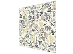 Banjado Herdabdeckplatte Glas 2 Teilig Je 30x52CM Schneidebrett Herdabdeckung Mit Motiv Florale Tapete