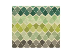 Banjado Herdabdeckplatte Glas 1 Teilig 60x52CM Schneidebrett Herdabdeckung Mit Motiv Vier Farben Grün