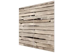 Banjado Herdabdeckplatte Glas 2 Teilig Je 30x52CM Schneidebrett Herdabdeckung Mit Motiv Steinplatten