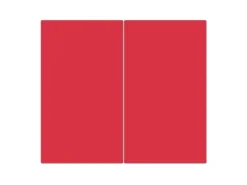 Banjado Herdabdeckplatte Glas 2 Teilig Je 30x52CM Schneidebrett Herdabdeckung Mit Motiv Feuerrot