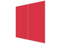 Banjado Herdabdeckplatte Glas 2 Teilig Je 30x52CM Schneidebrett Herdabdeckung Mit Motiv Feuerrot