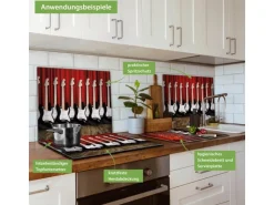 Banjado Herdabdeckplatte Glas 1 Teilig 60x52CM Schneidebrett Herdabdeckung Mit Motiv E-Gitarren