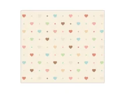 Banjado Herdabdeckplatte Glas 1 Teilig 60x52CM Schneidebrett Herdabdeckung Mit Motiv Herzen Bunt