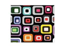 Banjado Herdabdeckplatte Glas 1 Teilig 60x52CM Schneidebrett Herdabdeckung Mit Motiv Retro