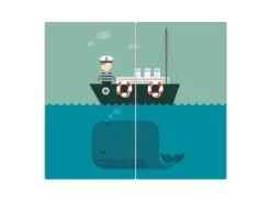 Banjado Herdabdeckplatte Glas 2 Teilig Je 30x52CM Schneidebrett Herdabdeckung Mit Motiv Rettet Die Wale