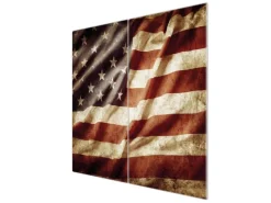 Banjado Herdabdeckplatte Glas 2 Teilig Je 30x52CM Schneidebrett Herdabdeckung Mit Motiv United States