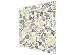 Banjado Herdabdeckplatte Glas 1 Teilig 60x52CM Schneidebrett Herdabdeckung Mit Motiv Florale Tapete