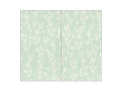 Banjado Herdabdeckplatte Glas 2 Teilig Je 30x52CM Schneidebrett Herdabdeckung Mit Motiv Vintage Ranke